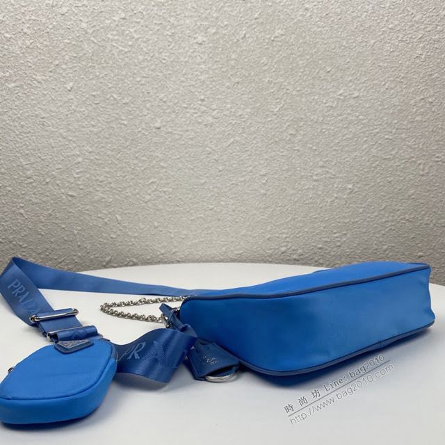 prada女包 普拉達專櫃新款斜挎包 1BH204 Prada新款nylon Hobo手拎包 腋下包  pyd2219